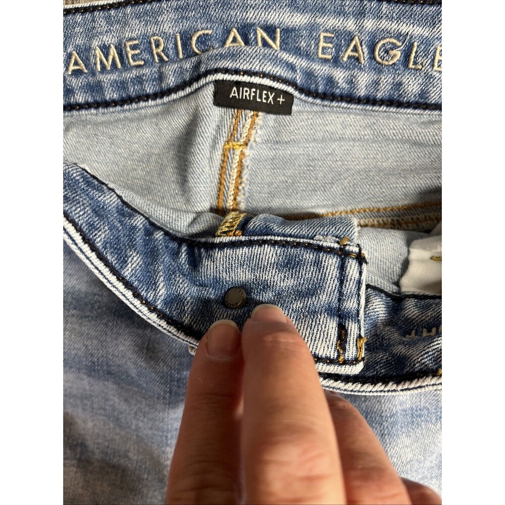 AMERICAN EAGLE AirFlex Plus Jeans Mens 32x34 Blue Stretch Slim Denim Faded - Picture 2 of 12